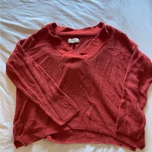 Cozy Red Knit Sweater